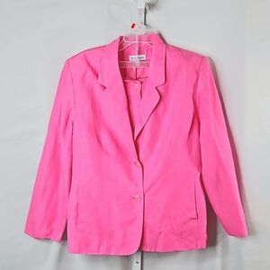 David Brooks 2 Piece Pink Linen suit Size 14